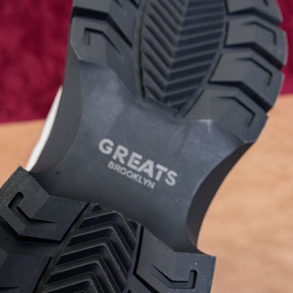 Great Brooklyn Women Hewes White Leather Chelsea Platform Boots Size 8 - Picture 7 of 9